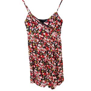 Alyx Dress Black Pink Floral Print Sundress 10‎